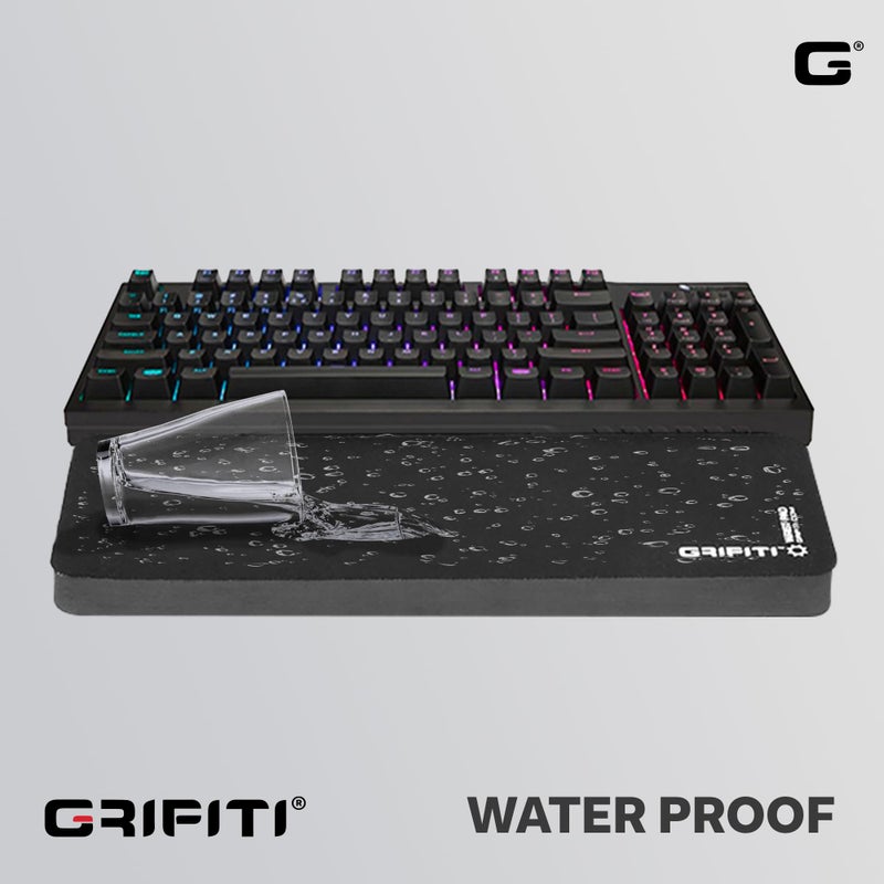 Grifiti Fat Wrist Pad 17 in Black is a 4 Inch Wide Wrist Rest for Standard Keyboards and Mechanical Keyboards New Materials - Image 3
